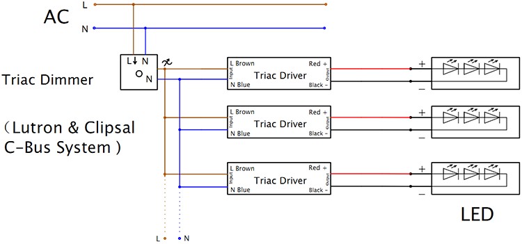 Triac dimmable led drivers connecting diagram
