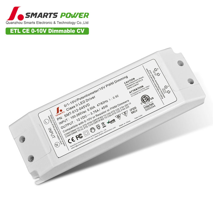 45w 0-10v dimmable led driver
