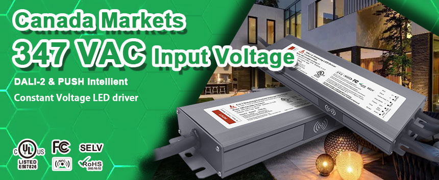 347VAC DALI-2 & PUSH dimmable LED power supply