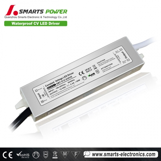 30w waterproof constant voltage led driver