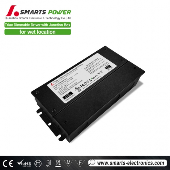 277v 12v 24v 300w triac dimmable led driver with junction box