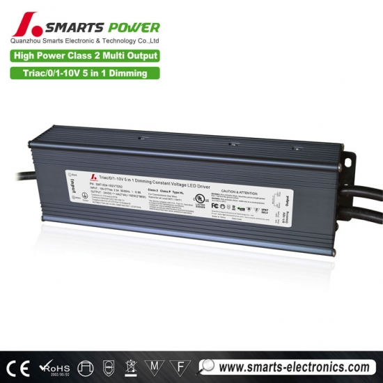 UL Class 2 listed 7 years warranty 24v 192w 5 in 1 dimmable led driver