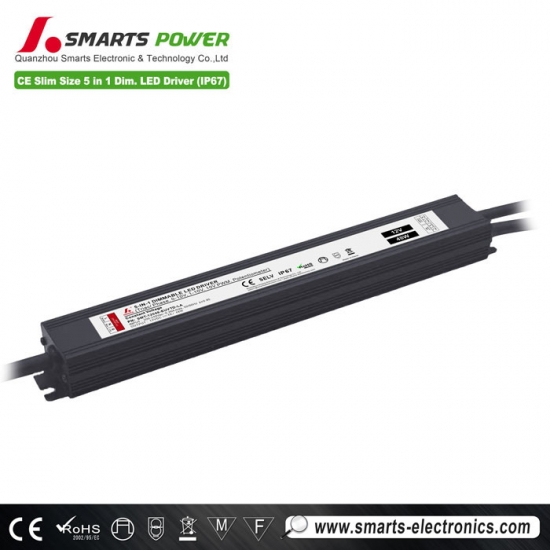 Konstantspannung IP67 5 in 1 Dimm-LED-Treiber 48W