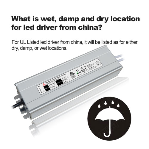 Was ist nasser, feucht und trockener Ort für LED-Treiber aus China? 