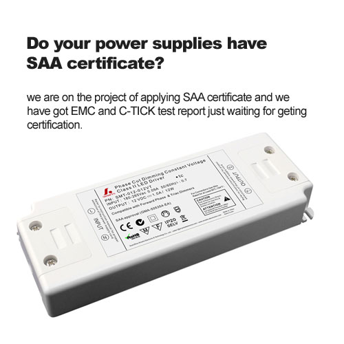 Haben Ihre Netzteile ein SAA-Zertifikat?